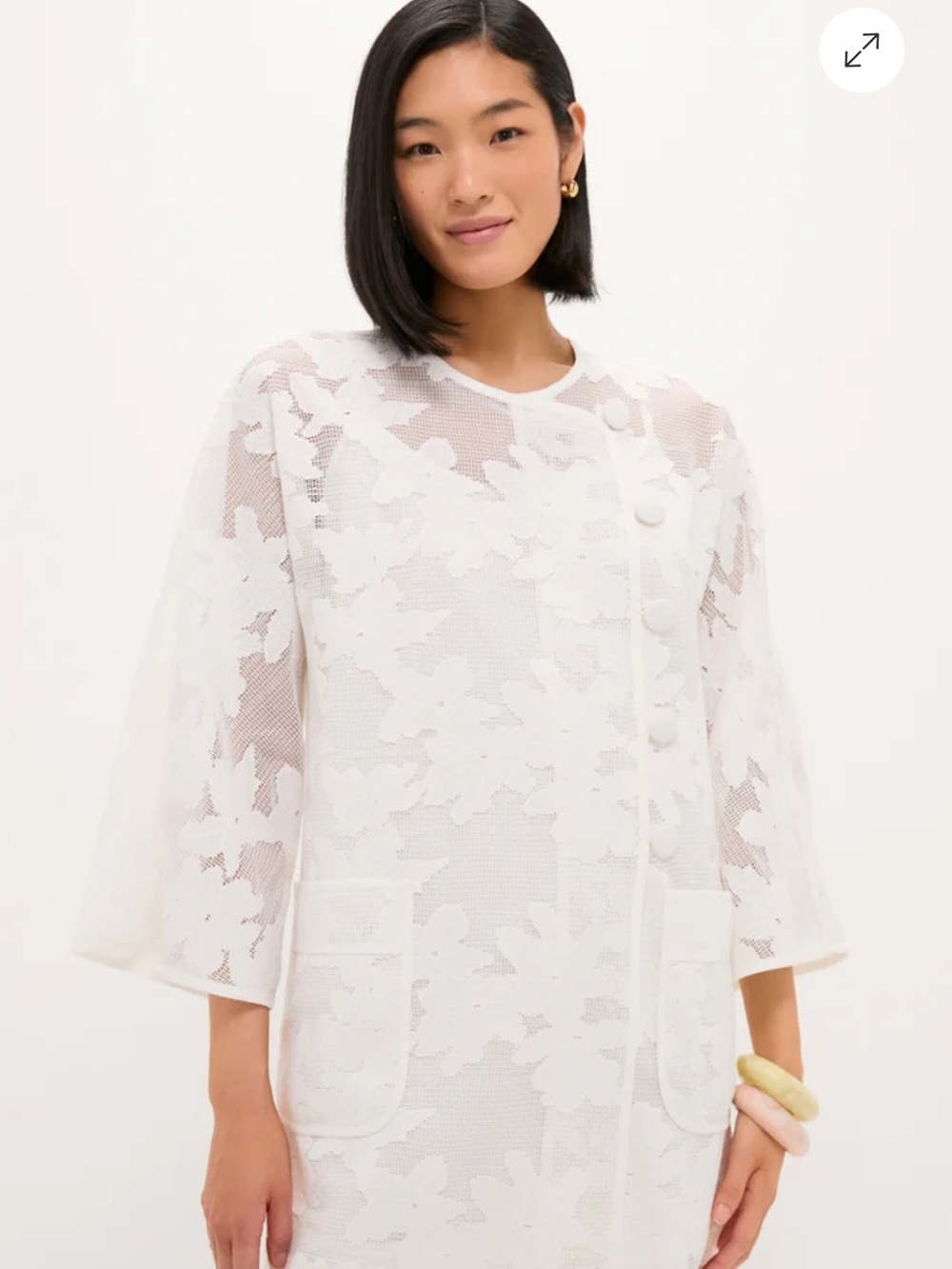 Tuckernuck White Floral Lace Sidney Coverup